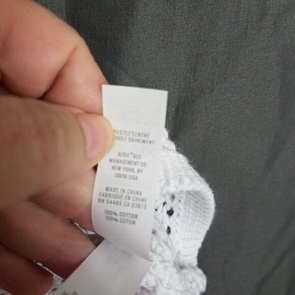 Offline By Aerie M Crochet Sweater Sleeveless Top Cropped Ribbed Medium NWT - Picture 5 of 9